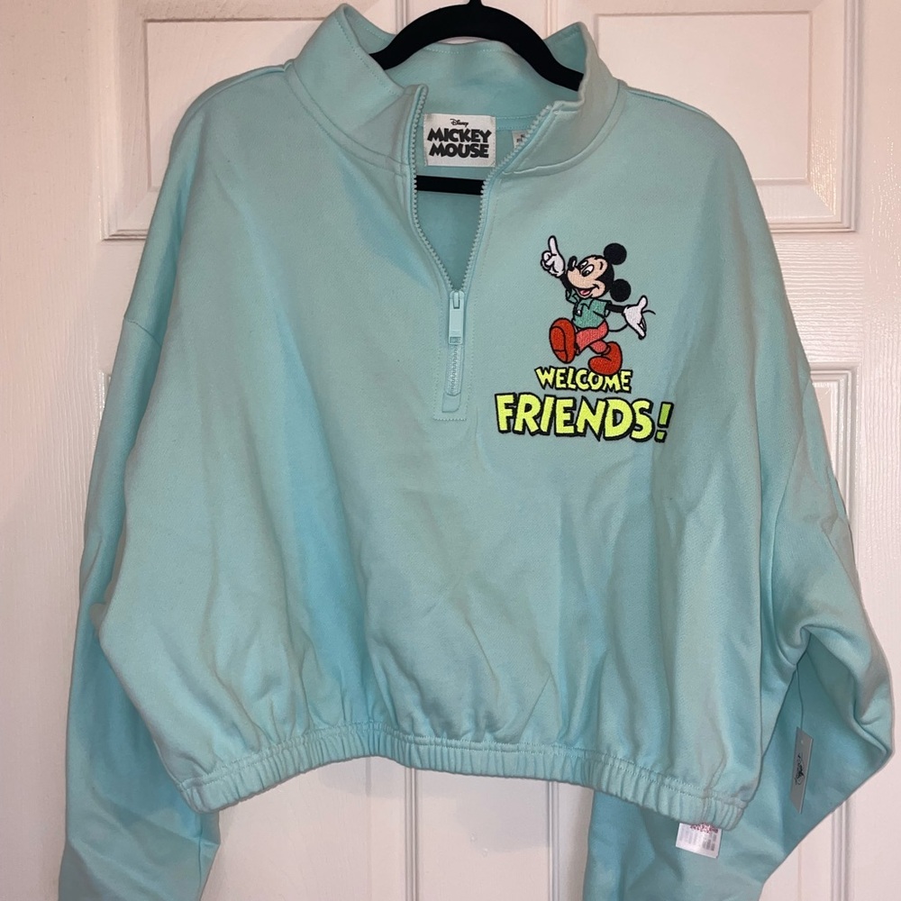 Disney Store Mickey Mouse Half Zip Neck Ladies' Sweatshirt